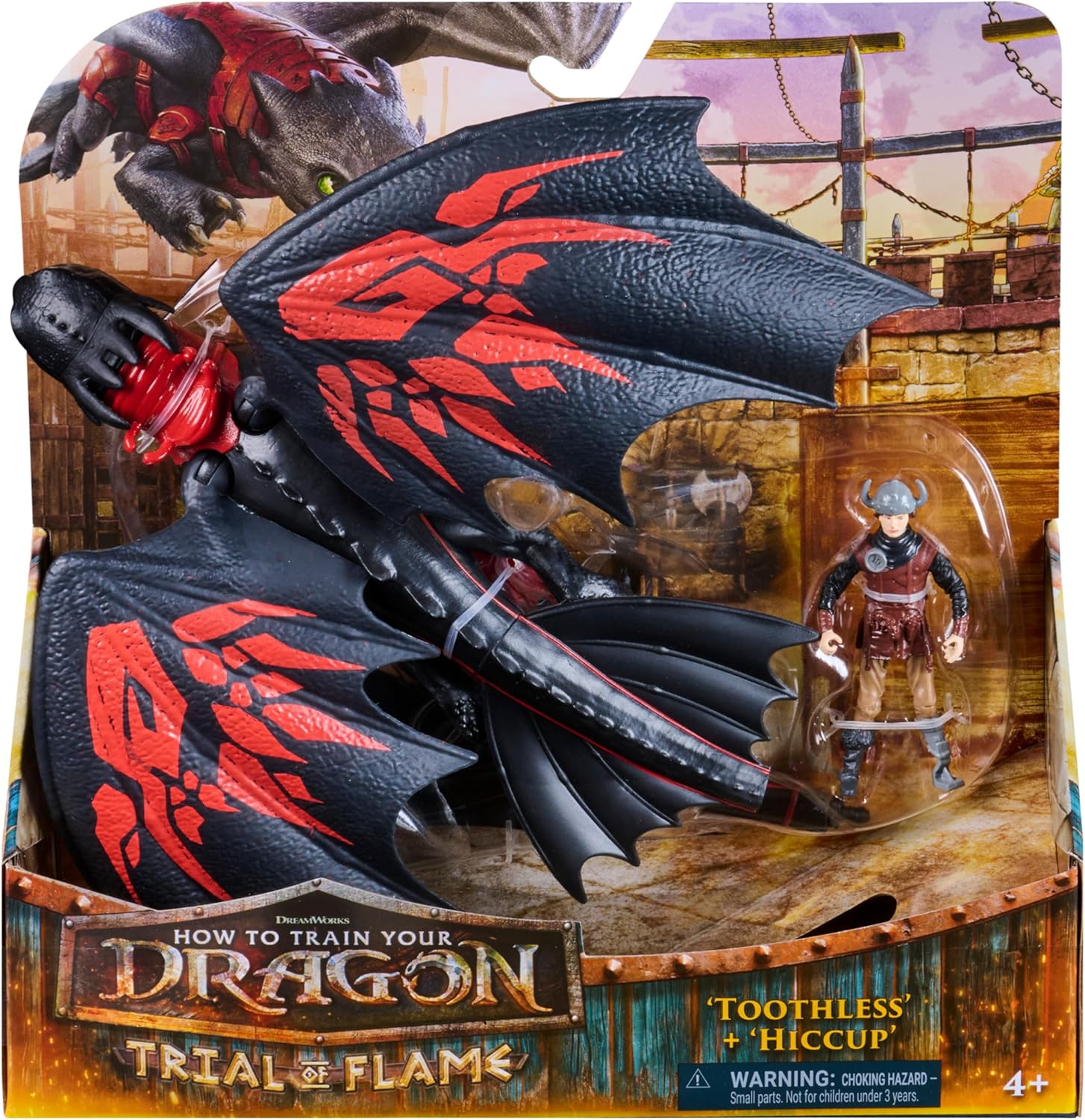 DreamWorks Dragons, How to Train Your Dragon, Toothless & Hiccup, Viking Duo Action Figures, Kids Toys for Boys Ages 4 and up