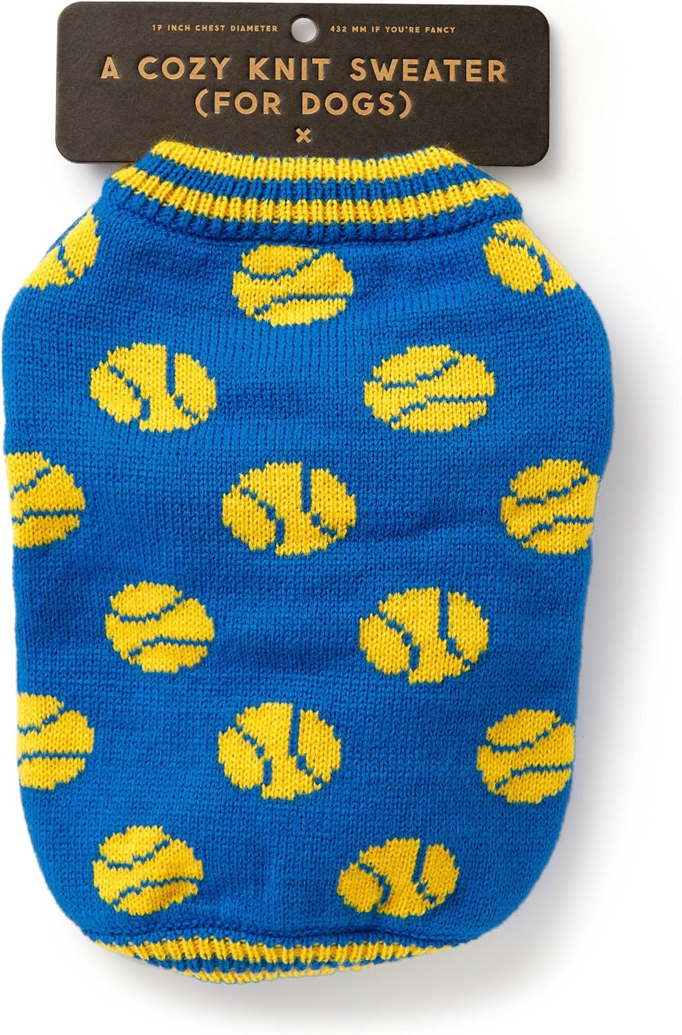 Brass Monkey Tennis Balls Dog Sweater Vintage Collegiate