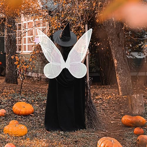 Vista 8 de Fairy Wings, Fairy Costume for Women, Butterfly Wings for Adults Kids, Halloween Costume Angel Wings Dress Up Party Favor
