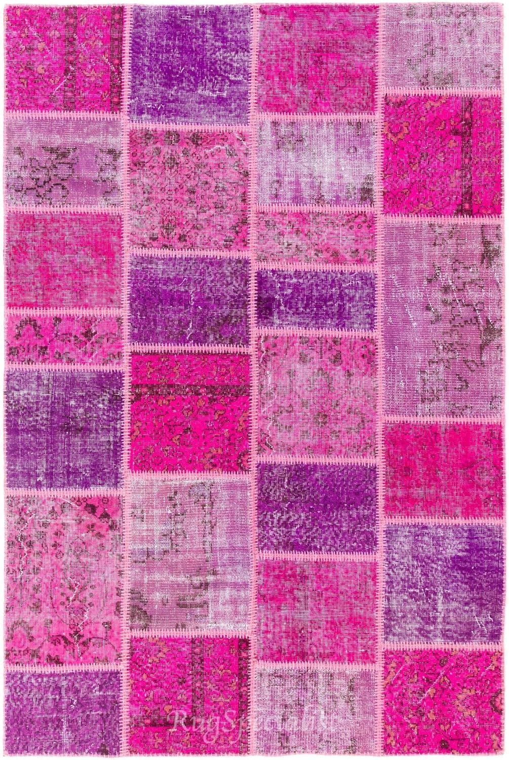 Handmade Patchwork Rug for Modern Interiors, Wool and Cotton Turkish Carpet. Custom Colors & Sizes Available. D735