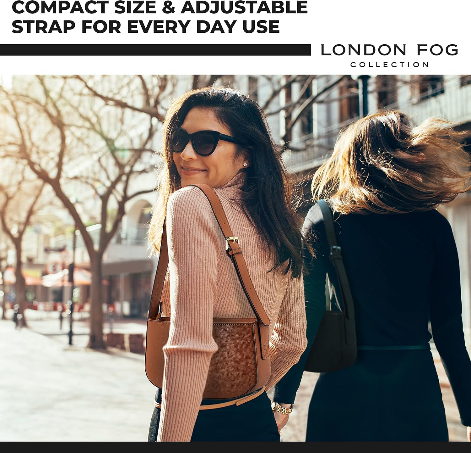 LONDON FOG ASTOR and IRIS Shoulder Bag for Women with Adjustable Strap