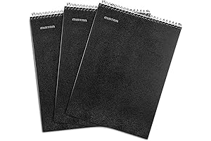 Mantra Spiral Notebook, Black, College Ruled (3-pack)