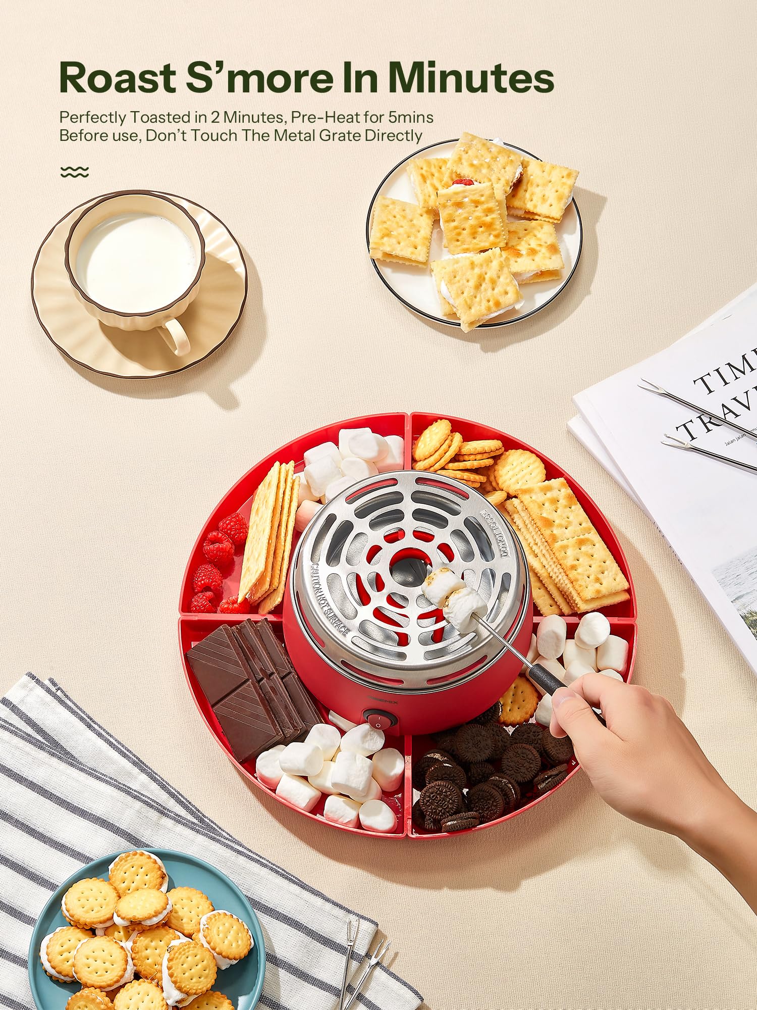Flameless S'mores Maker - Indoor Marshmallow Roasting -3