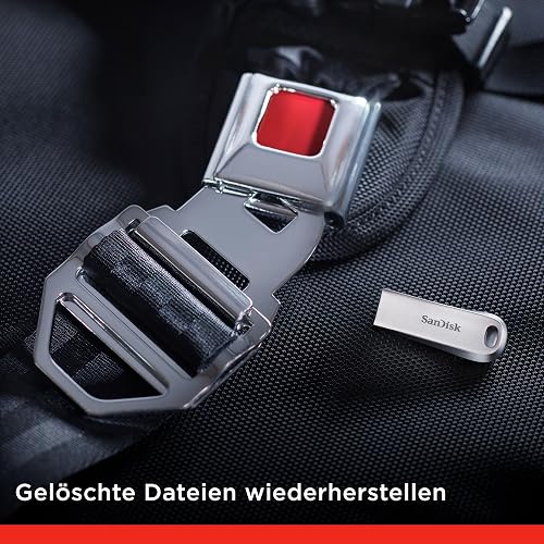 SANDISK Ultra Luxe USB Type-A Flash Drive 256GB (USB 3.2 Gen 1 + USB 3.0 capable up to 400MB/s read speeds, Password protection, Data recovery software, Metal Design) Silver - 6