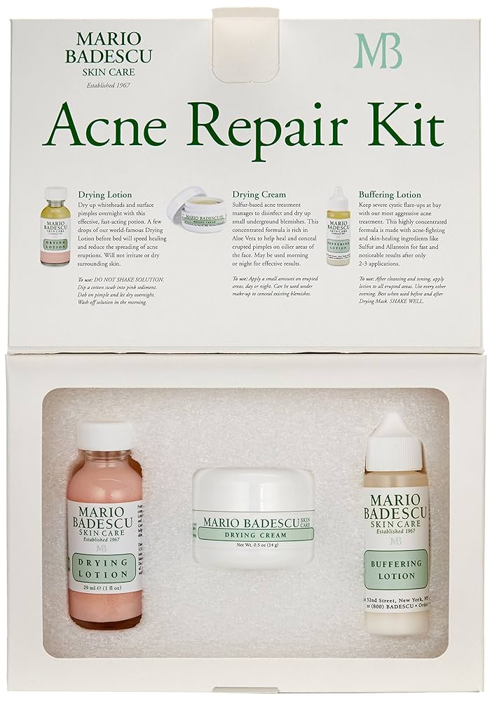 Mario Badescu☆ポーチ＆BOX付☆ACNE CONTROL KIT Amazon.com: Mario Badescu Acne Repair Kit with Drying Lotion