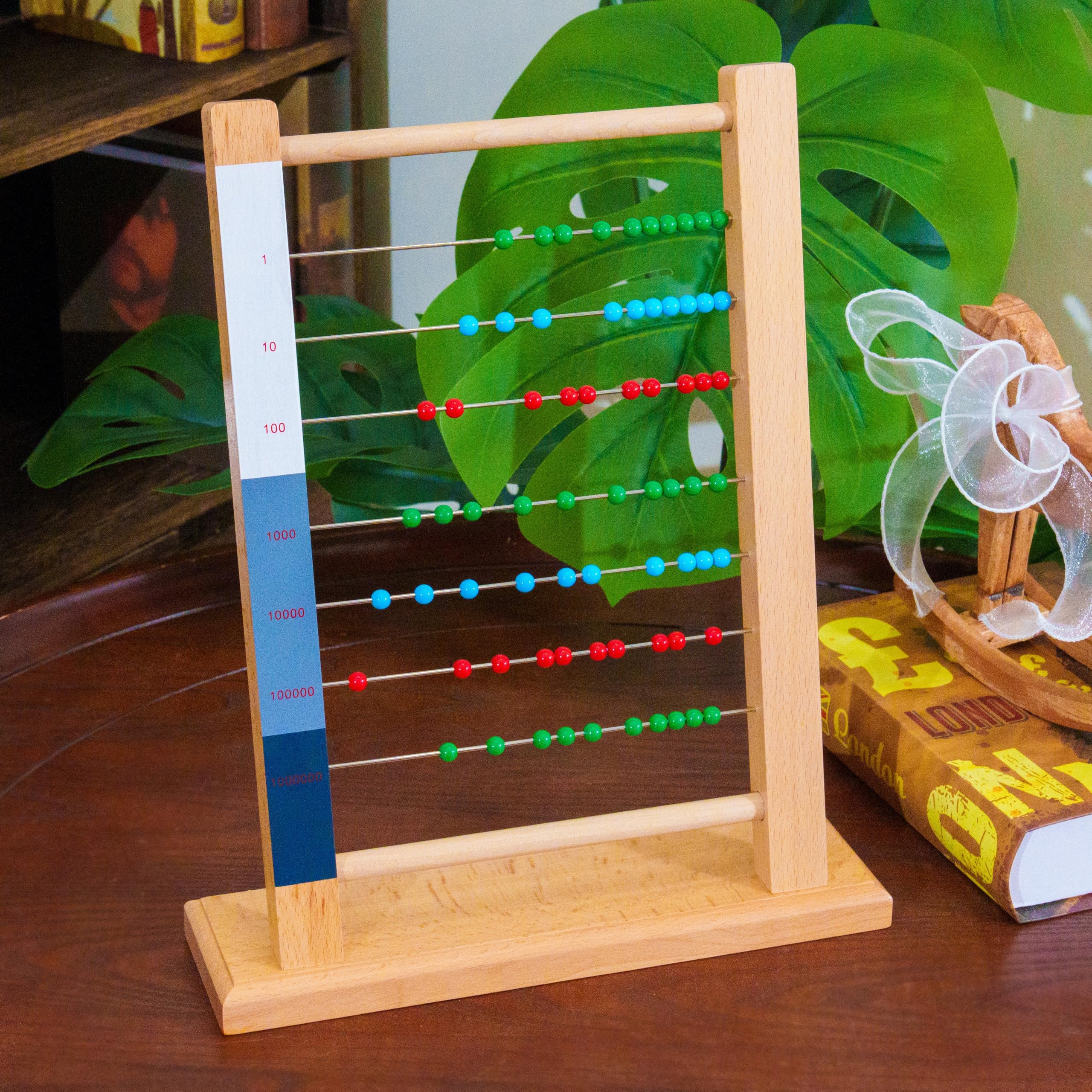 Montessori materiali matematici, giocattolo educativo in legno per numeri e calcoli, scuola materna e elementare, scuola domestica e aule a partire dai 3 anni (cornice grande Montessori)