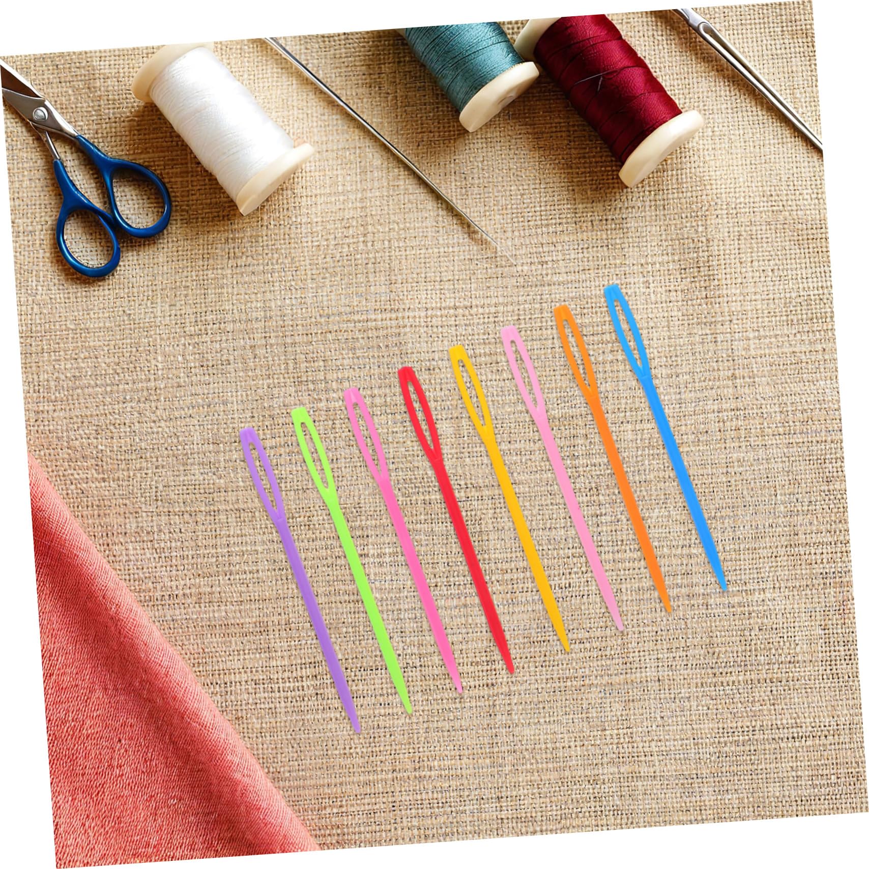 Hohopeti 2000 Piezas Agujas de Costura Plásticas Ojos Agujas Gruesas para Manualidades Crochet Principiantes