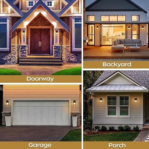 Miniatura 6 de WIHTU Luces al Aire Libre para Casa, Accesorios de Luz LED para Porche Exterior, Luz de Pared al Aire Libre Impermeable, Apliques de Luz para Patio,