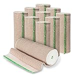 Vakly Elastic Bandage Wrap Rolls 6 x 5 Yards [Pack of 10] - Self-Closure Compression Bandages for Knee, Ankle & Wrist - Latex-Free Premium Medical Wrap for Injury, First Aid & Athletic Joint Support