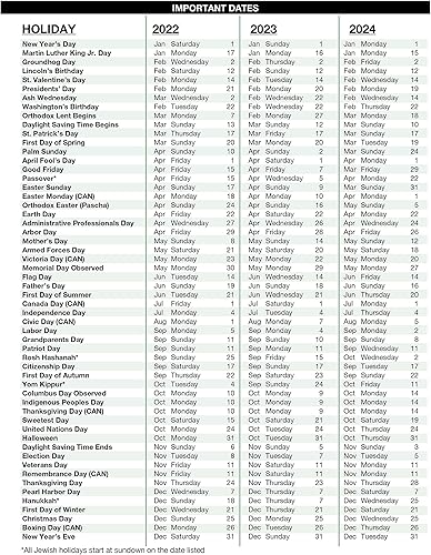 Miniatura 3 de House of Doolittle Planificador semanal profesional, académico, negro, 8.5 x 11 pulgadas, agosto - julio (HOD257202-22)