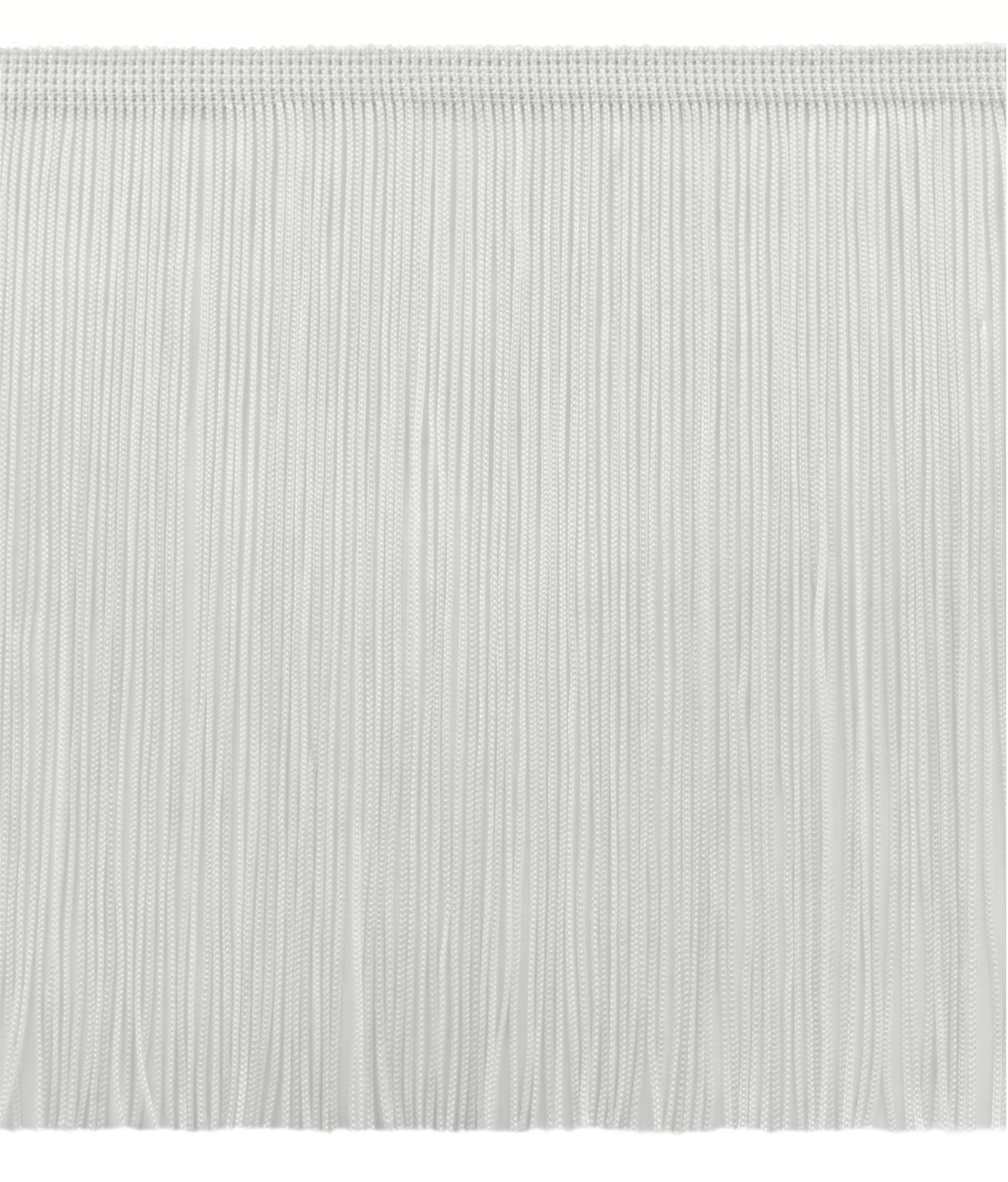 Frange chainette blanche 20cm passementerie au mètre ruban franges couture rideau CF08