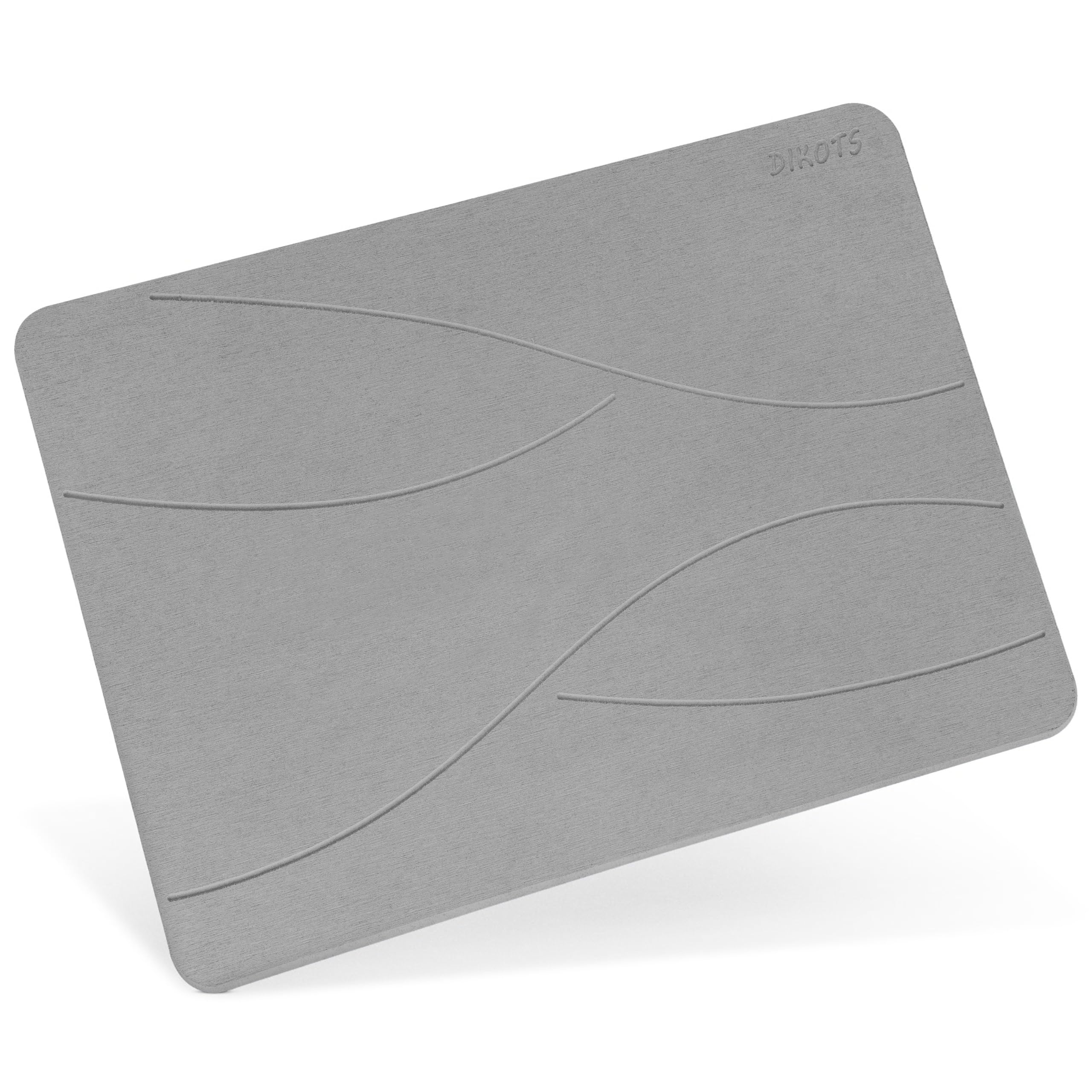 DIKOTS Diatomite stone Bath Mat quick dry - Light Grey 60 x 40 cm bath mat non slip anti mould - Natural earth friendly diatomaceous earth quick dry bath mat - Multipupose stone drying mat for kitchen
