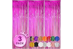 Pink Disco Backdrop Curtains for Birthdays and Parties
