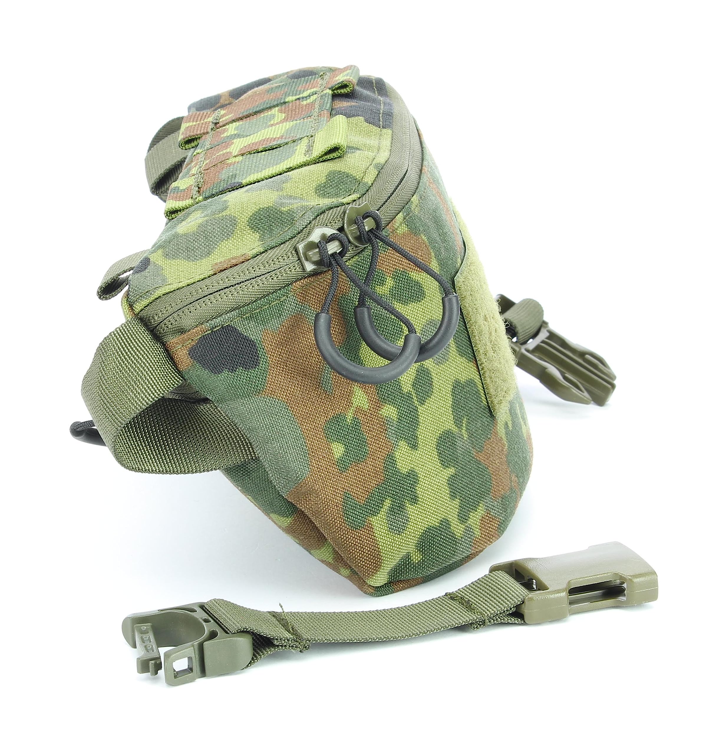 Hüfttasche Modular 1,8L mit MOLLE, abnehmbarem Gurt, Klettflausch, Karabiner und Rückfach für Ballistik – robuste Gürteltasche für Beruf, Freizeit, Outdoor, Taktik, Militär, Survival, Adventure