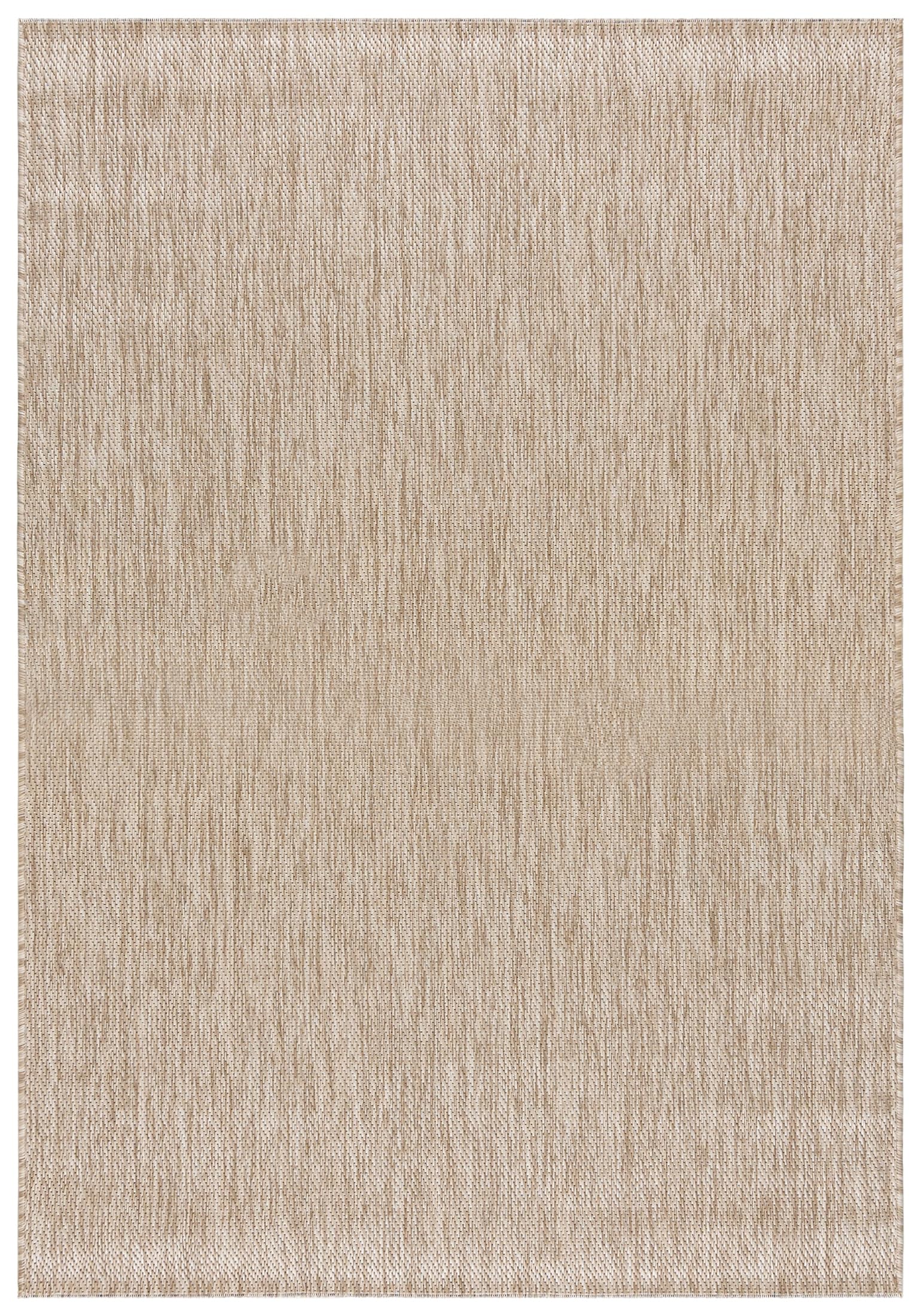 Mazovia Tapis D'extérieur Terrasse 140x200cm Crème Uni Poils Courts Élégant | Tapis de Jardin pour Balcon Beige Résistant aux Intempéries Anti-Allergène Résistant aux UV Chauffage au Sol Minimaliste