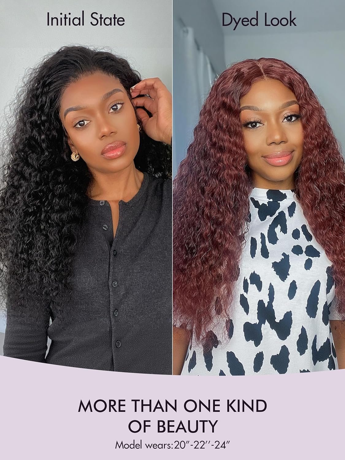 LUVME 12A Human Hair Bundles Deep Wave 16 18 20 Inch, 100% Brazilian Virgin Human Hair 3 Bundles, Unprocessed Raw Hair Double Weft, Soft & Full Natural Look for Salon Home Sew-In