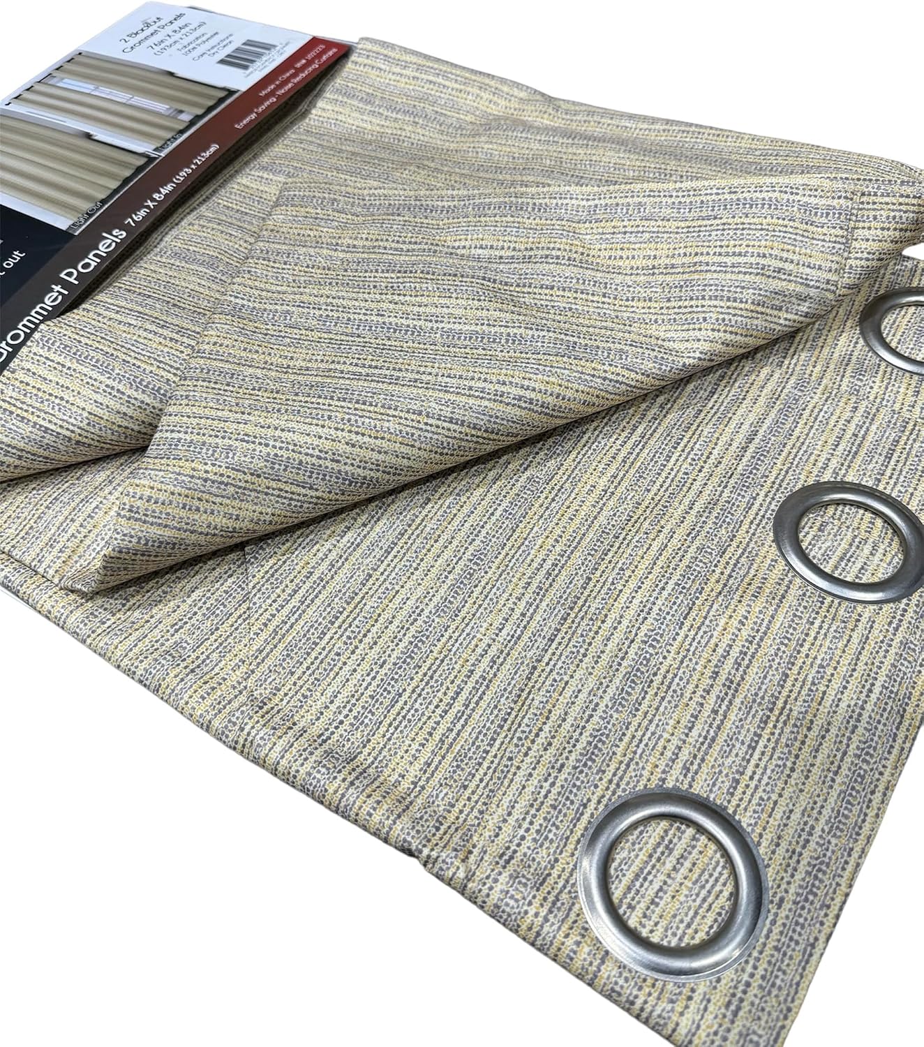 Royal Tradition Manor 76-Inch Wide x 84-Inch Long, Set of 2 Thermal Insulated Room Darkening Curtains, Grey