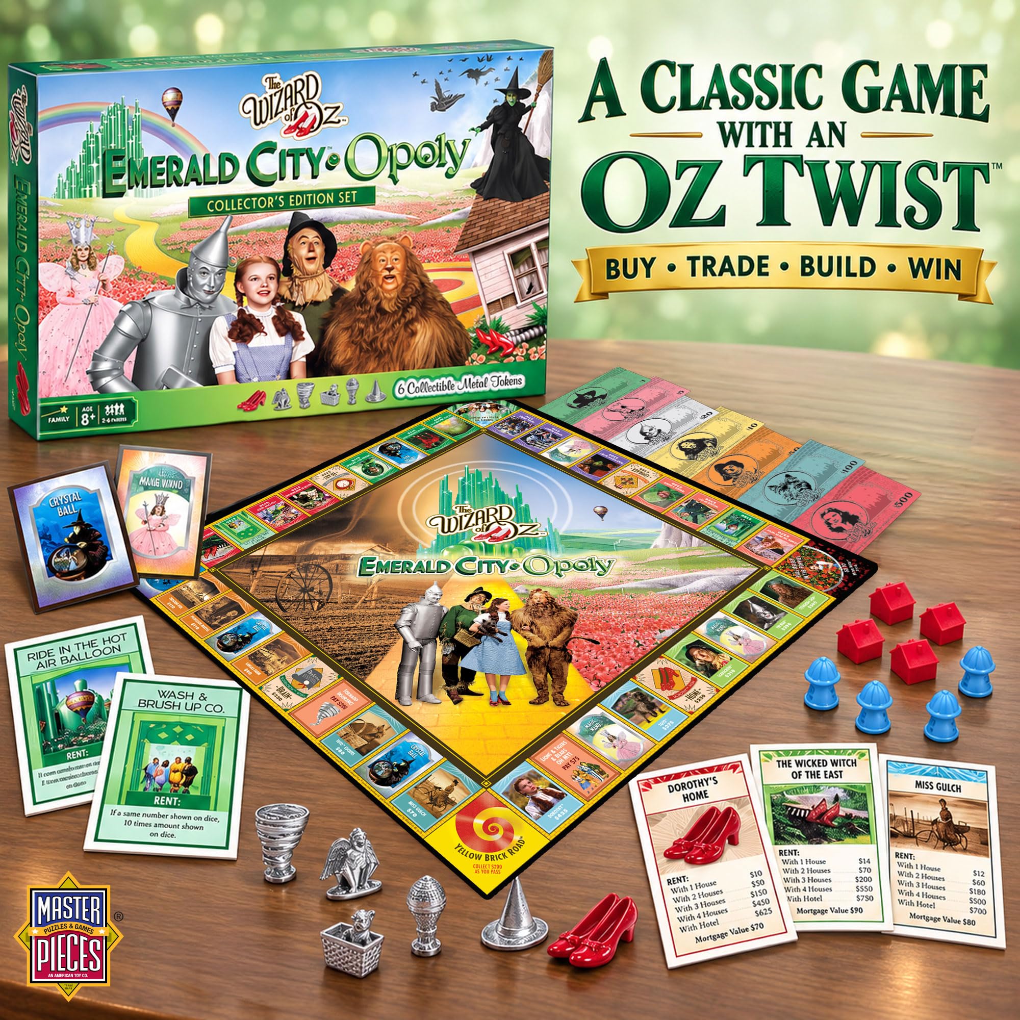 海外版 ボードゲーム 絶版品 Amazon | MasterPieces Opoly ボードゲーム - オズの魔法使い