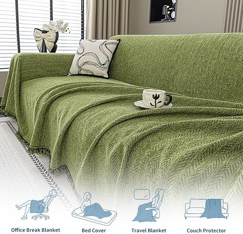 Miniatura 41 de Nobildonna Funda de felpilla lavable para sofá de 3 plazas, funda protectora de muebles para sala de estar, beige, 71 x 134 pulgadas Beige,Marfil