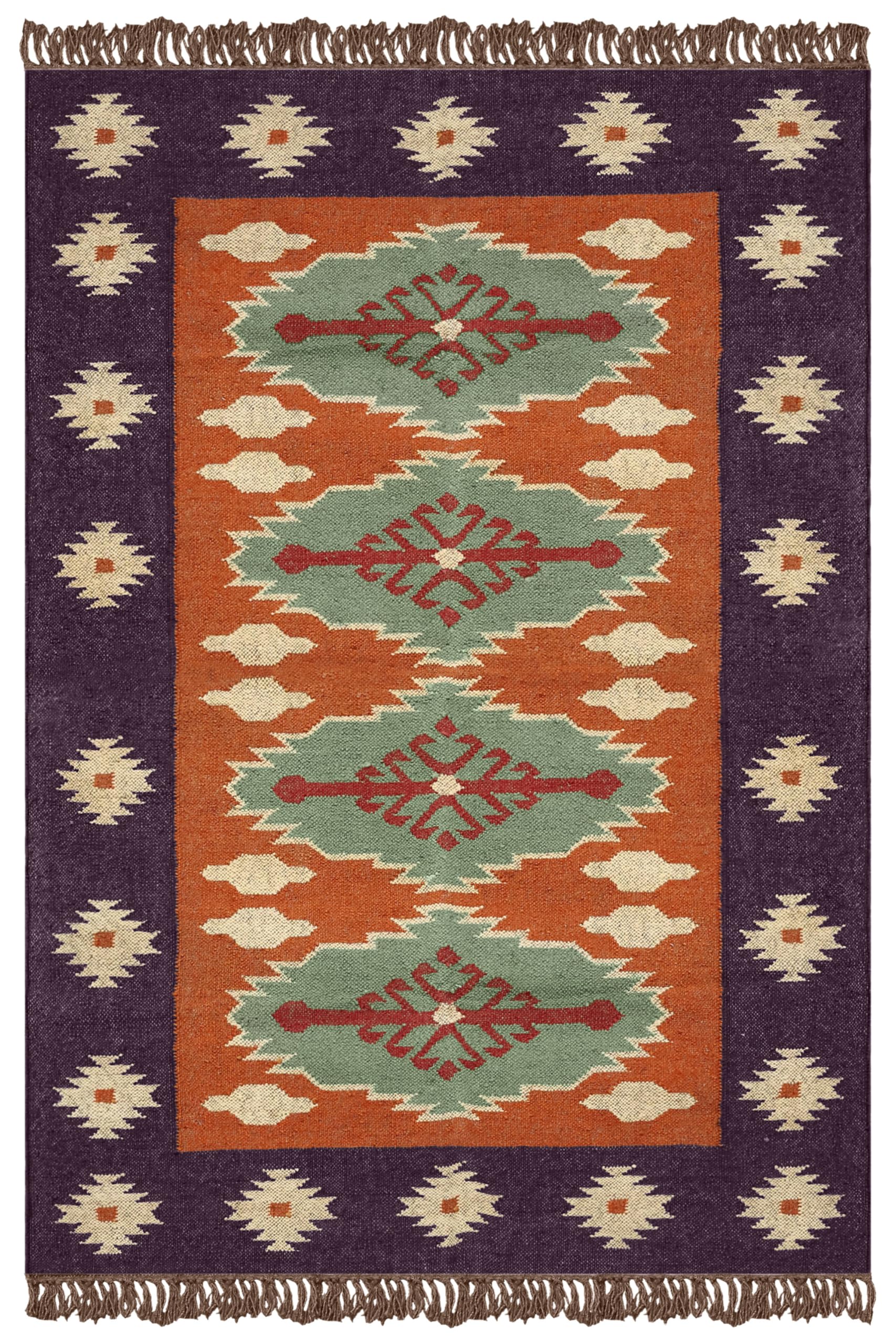Tapis réversible en laine pour salon moderne et facile à nettoyer