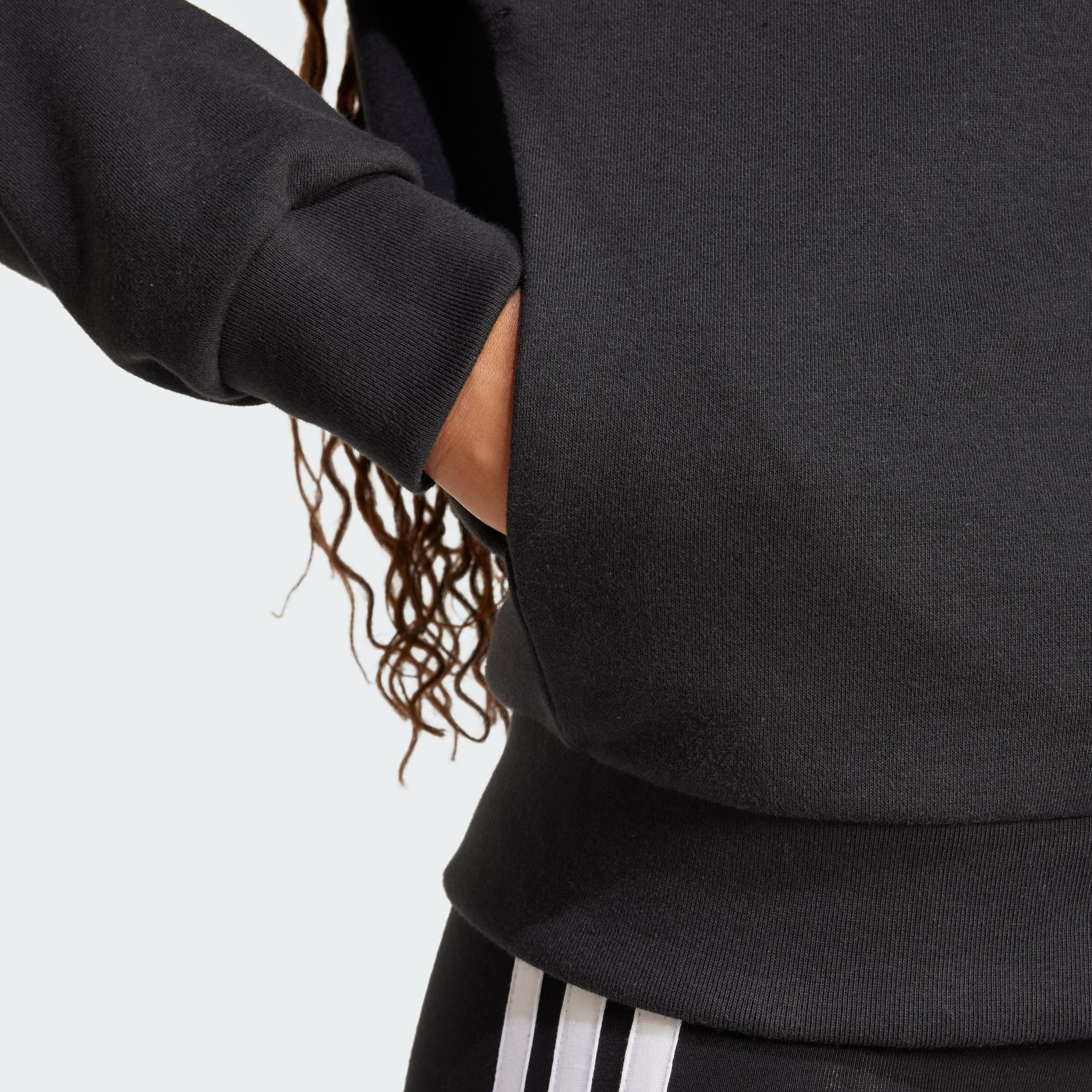 adidas Essentials Linear bluza z kapturem French Terry z zamkiem błyskawicznym