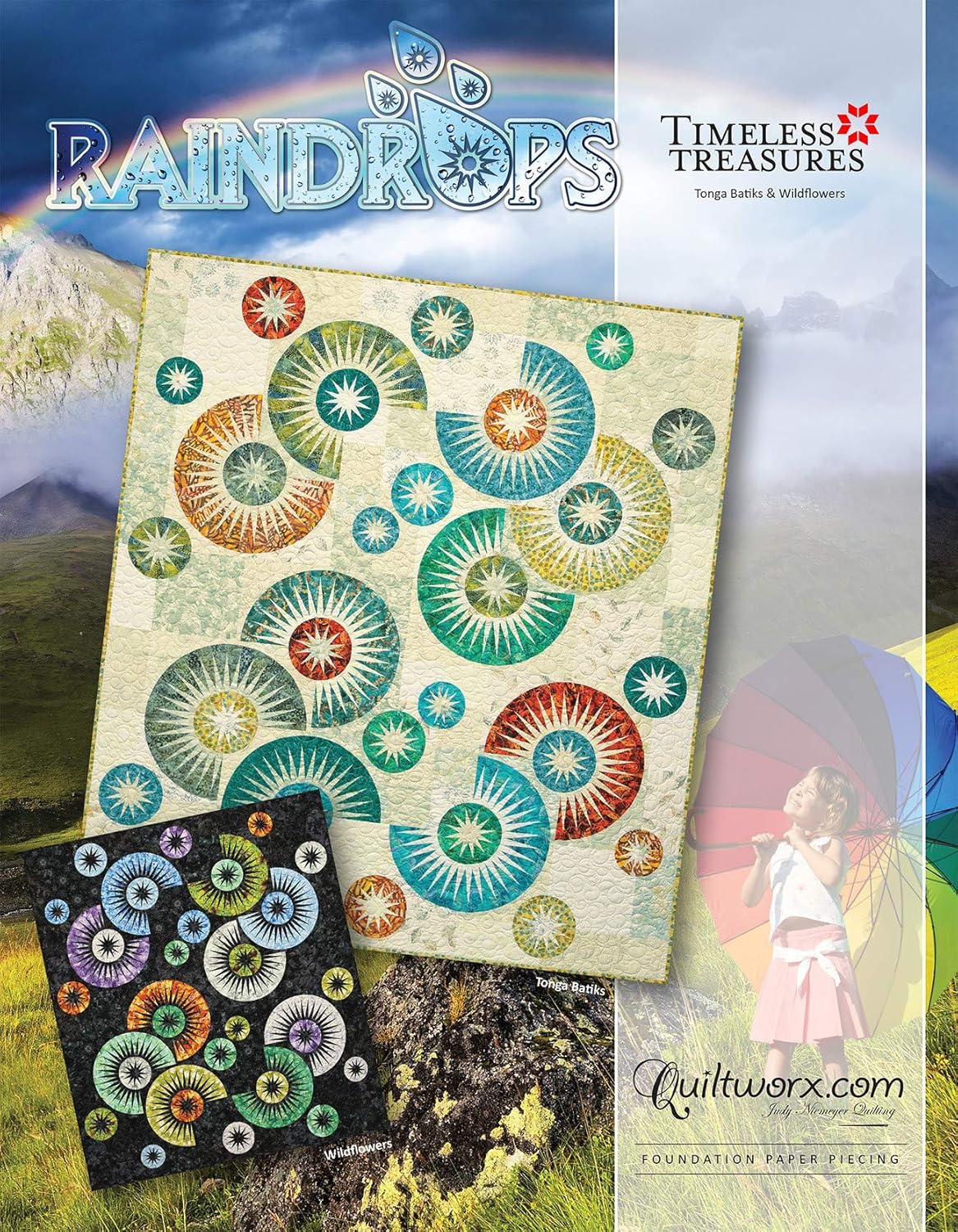 Keepsake Quilting Raindrops Quilt Pattern by Judy Niemeyer