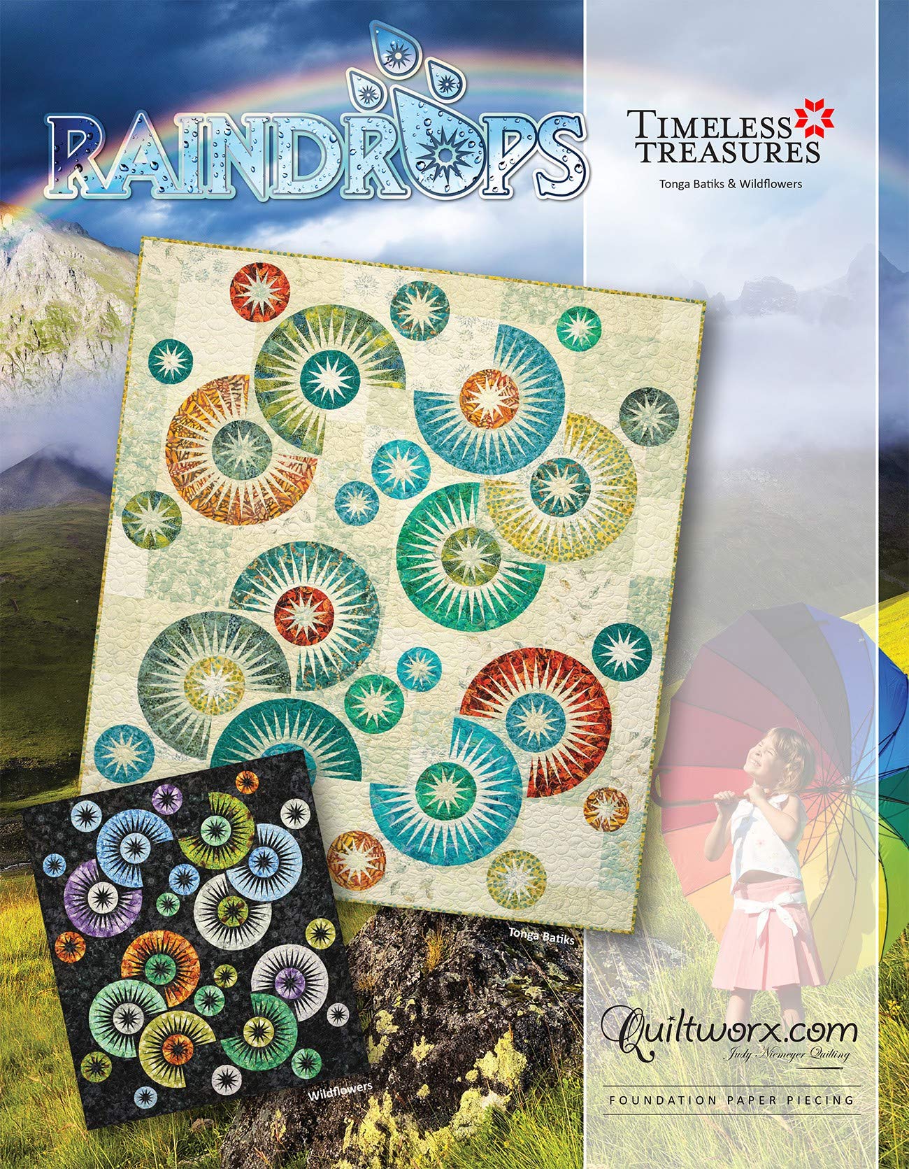 Amazon.com: Keepsake Quilting Raindrops Quilt Pattern by Judy 