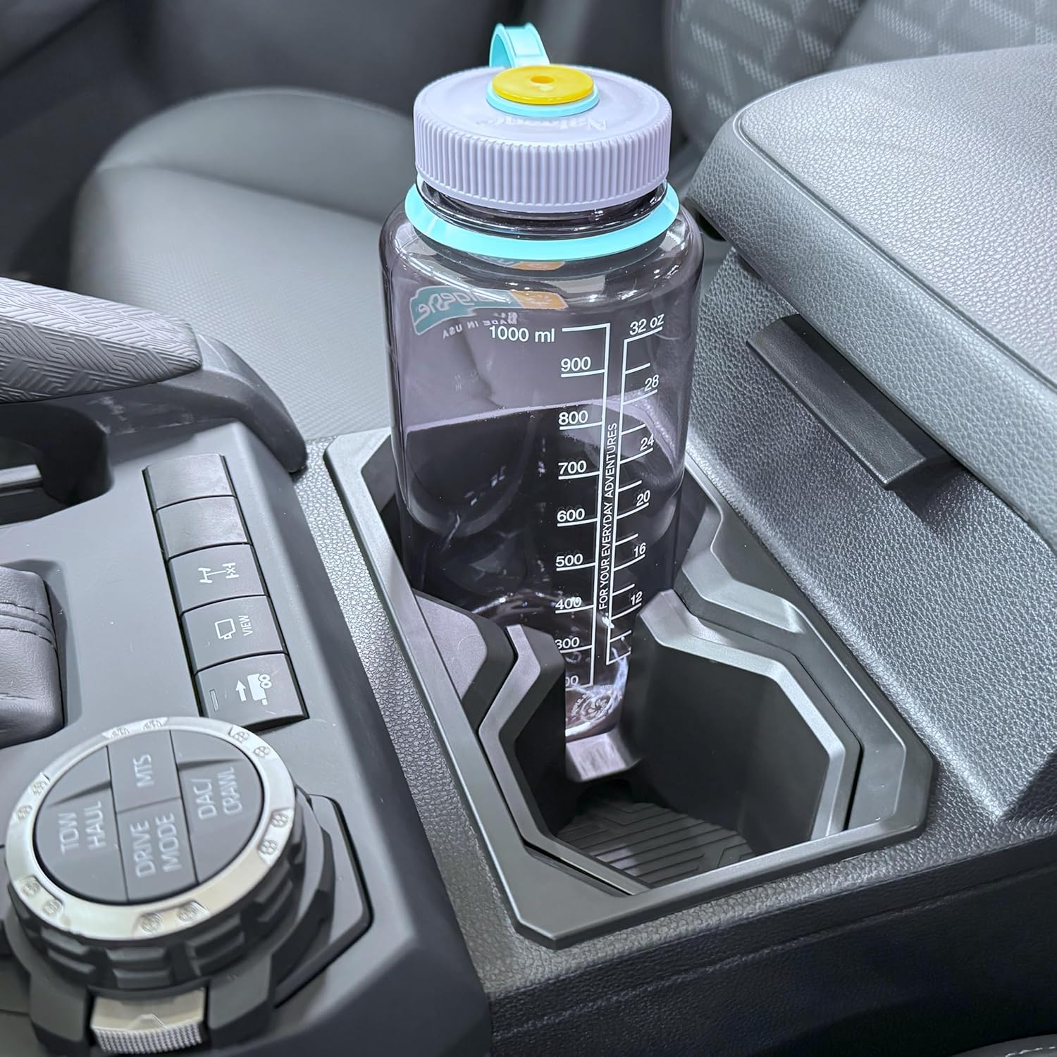 Oversized Cup Holder for Toyota Tacoma (2024+ Automatic) | Molded Cup Holder Replacement for Tacoma - Black | for Bottle Diameter up to 3.65” | Made in USA