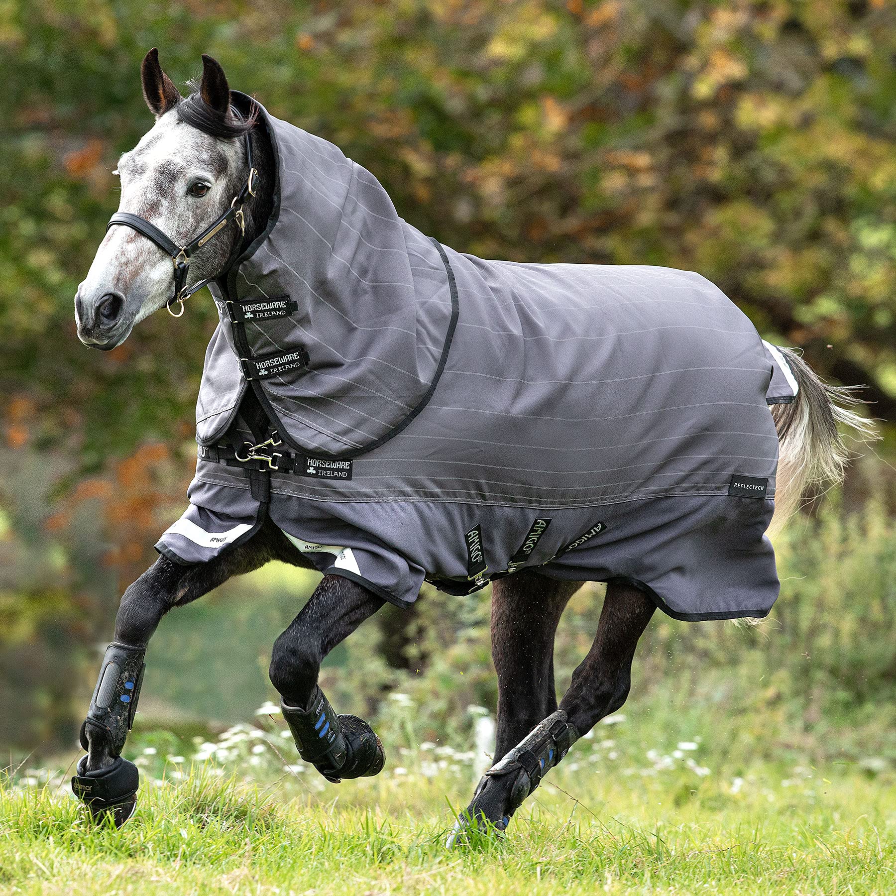 Horseware Manta para Caballos de Exterior Amigo Bravo 12 Refl Plus 100g