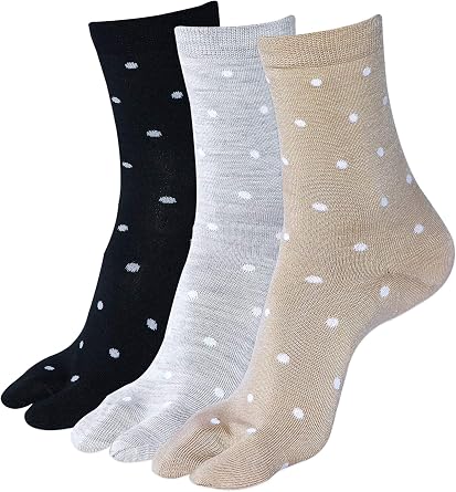 BALENZIA Women Calf Length Wool Socks Pack of 3 WT-02 Black-L.grey-Beige