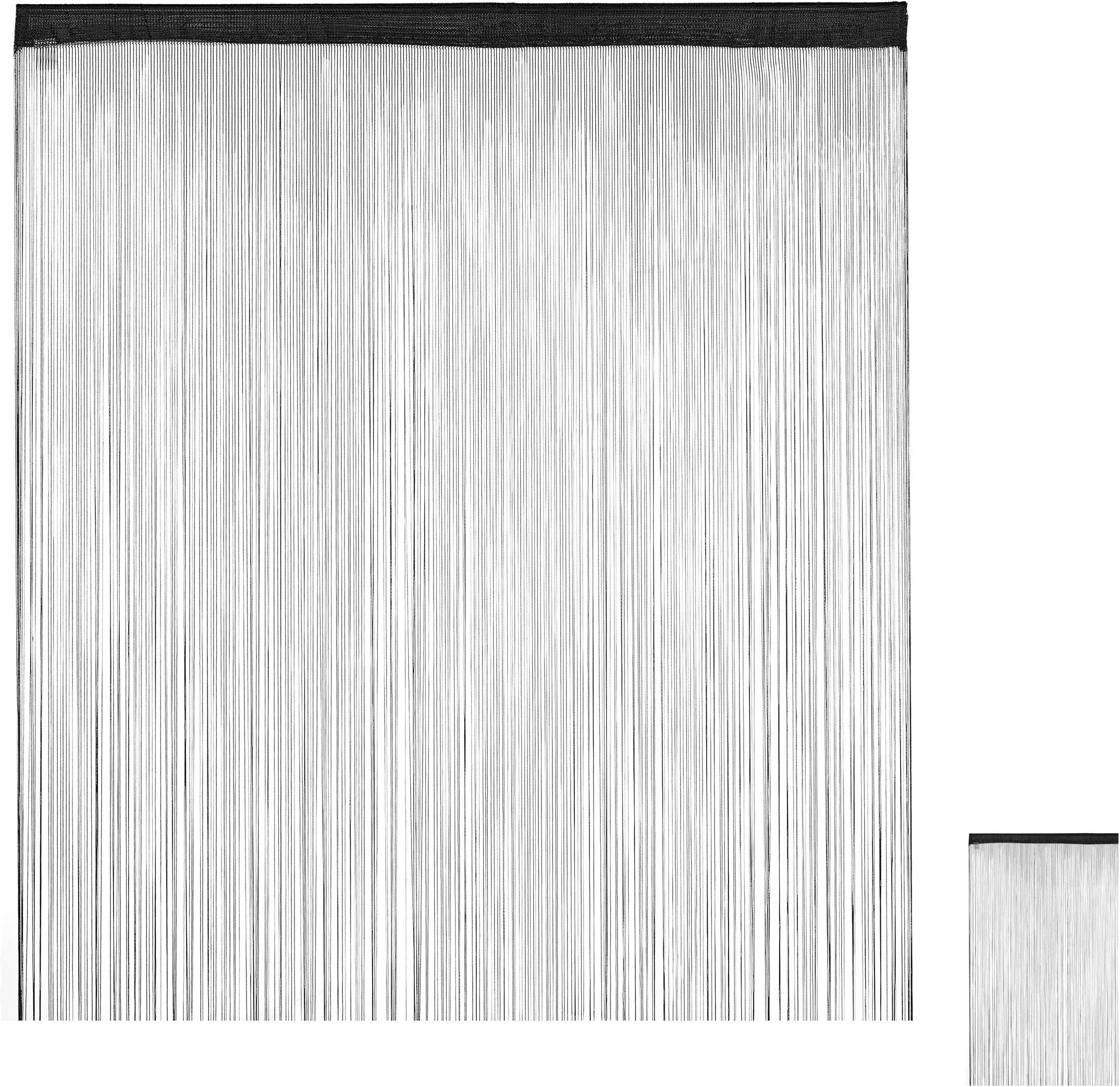 Rideau De Fil Avec Passage Tringle En Lot De 4, Peut être Raccourci, Portes, Fenêtres, 90x245cm