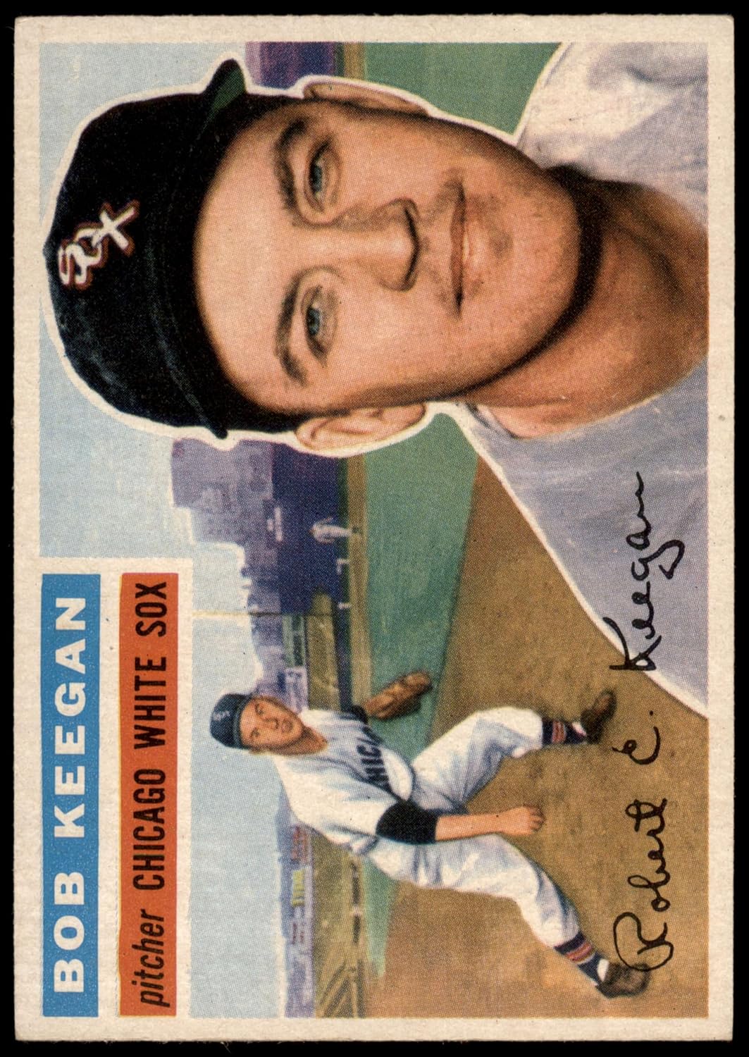 1956 Topps #54 Bob Keegan Chicago White Sox (Baseball Card) EX White Sox