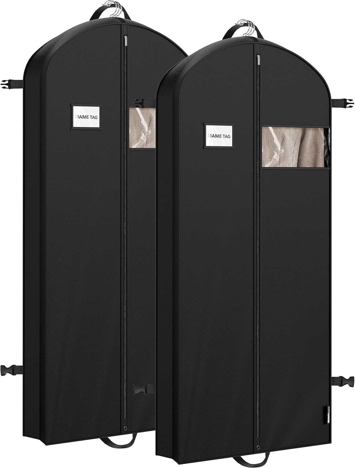 Simple Houseware 2 Pack 60'' Travel Garment Bag for Suits, Dresses, Coats, Tuxedos, Heavy Duty 300D Polyester