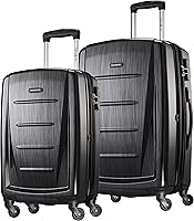 Vista 223 de Samsonite Winfield 2 Equipaje rígido con ruedas giratorias, Azul profundo, Juego de 3 piezas (20/24/28)