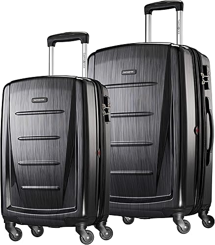 Vista 223 de Samsonite Winfield 2 Equipaje rígido con ruedas giratorias, Azul profundo, Juego de 3 piezas (20/24/28)