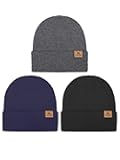 4 Pack Winter Beanie Hats Thicken Knit Skull Beanie Hat Adult Winter Warm Hats Cozy Knitted Ski Cap for Men Women