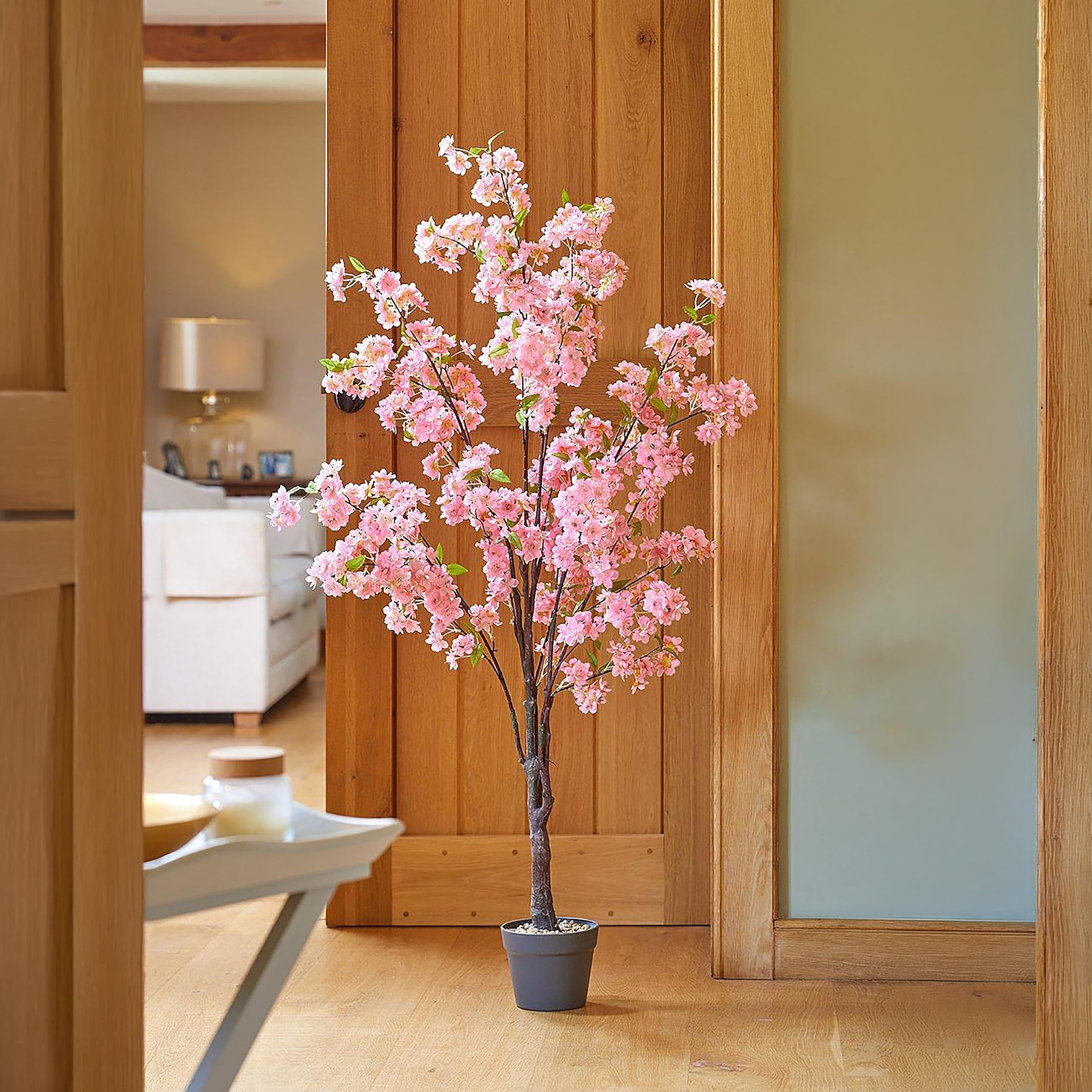 Garden Mile Pink Garden Mile® 1.4M Artificial Cherry Blossom Tree Large Outdoor Garden Tree With Pot Realsitic Flower Tree Wedding Party Decoration Indoor & Outdoor Fake Tree With Flowers