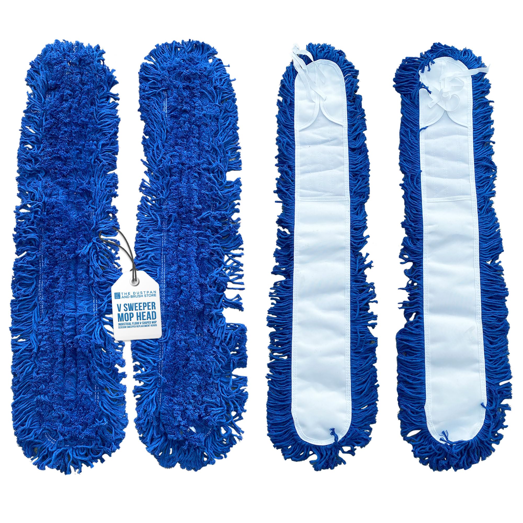 Tdbs The Dustpan And Brush Store Replacement Heads V Sweeper Mop 2 - 100Cm V Scissor Industrial Mop Washable Head For Dust And Dirt - Mops For Cleaning Floors, Perfect For Large Surface Cleaning Warehouse