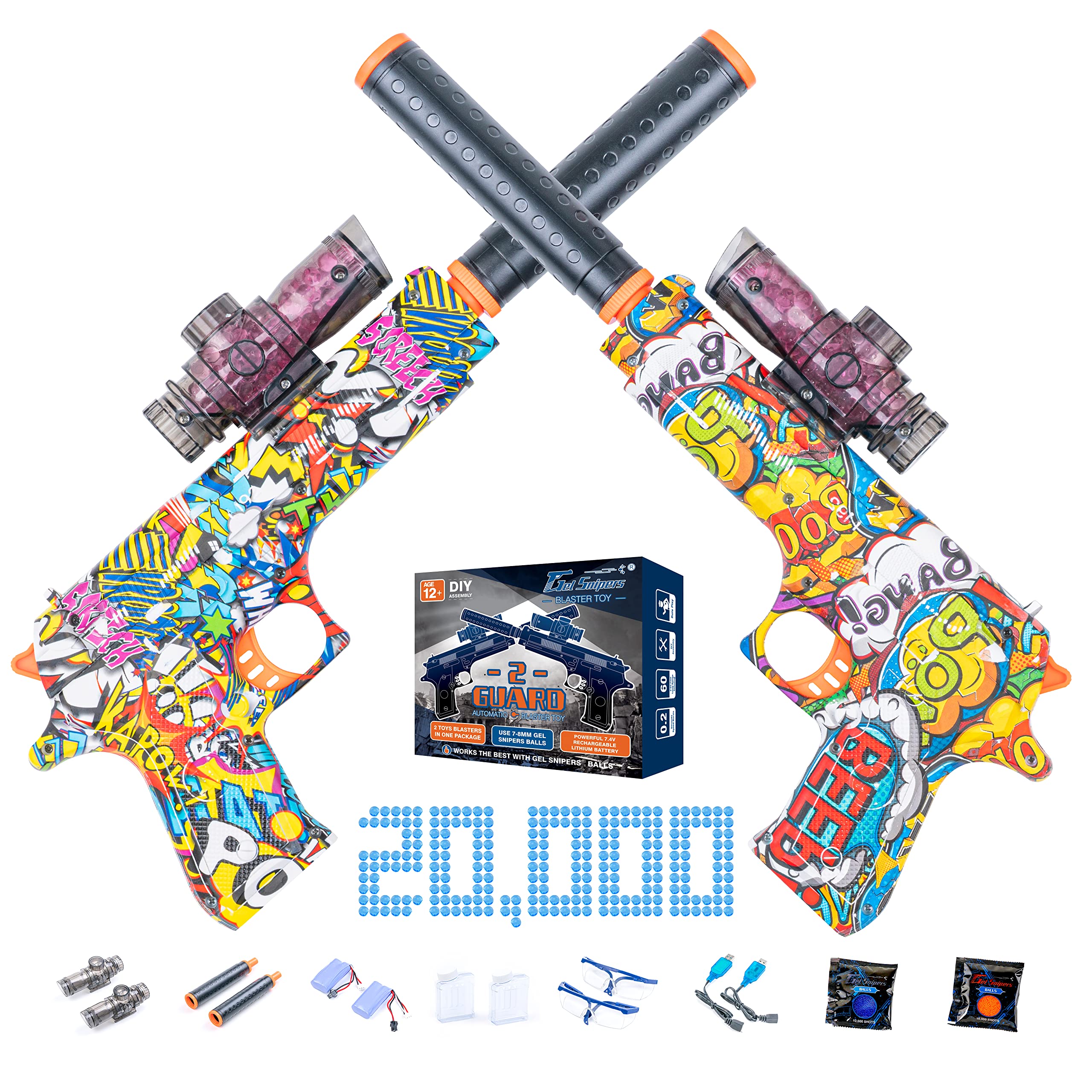 Buy Gel Snipers Gel Blaster Electric Toy Gun (Pack of 2) Full Kit