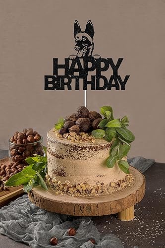 Miniatura 4 de Decoración negra de feliz cumpleaños para perro, decoración de pastel de cumpleaños de perro para mascotas, suministros de fiesta de primer
