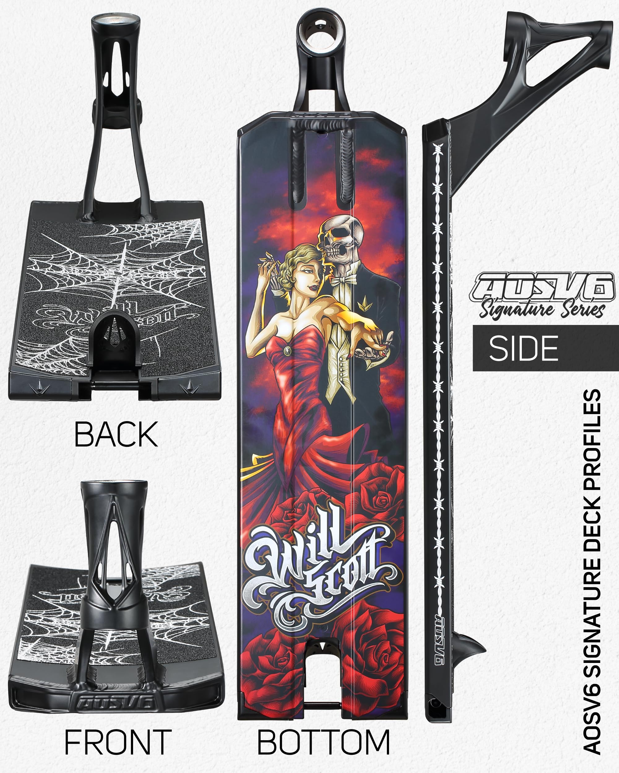 Envyscooters AOSV6 Signature Deck | Will Scott 6.5 x 23 | Ace of Spades Version 6 Stunt Scooter Deck