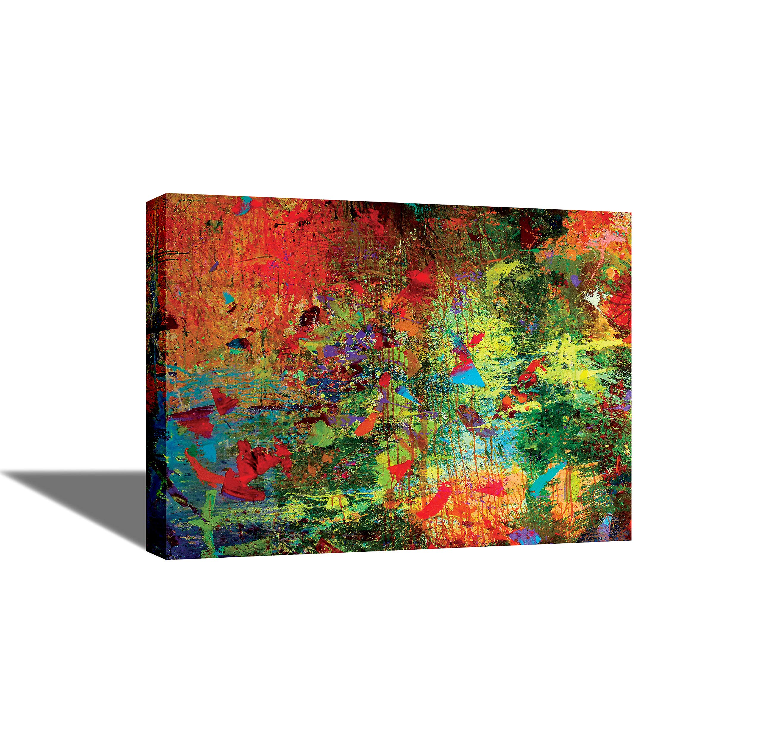 Tamatina Framed Canvas Gallery Wrap Framed Paintings Jackson Pollock Vivid Anomaly II| Home Decorative Gift Item | Frame Size - 24X18 Inches.g