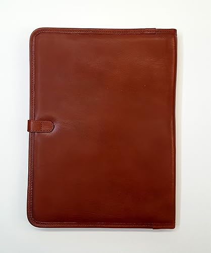 Miniatura 4 de Noda Portapapeles de cuero A4 italiano genuino Veg tan Portafolio Business Writing Pad Cognac