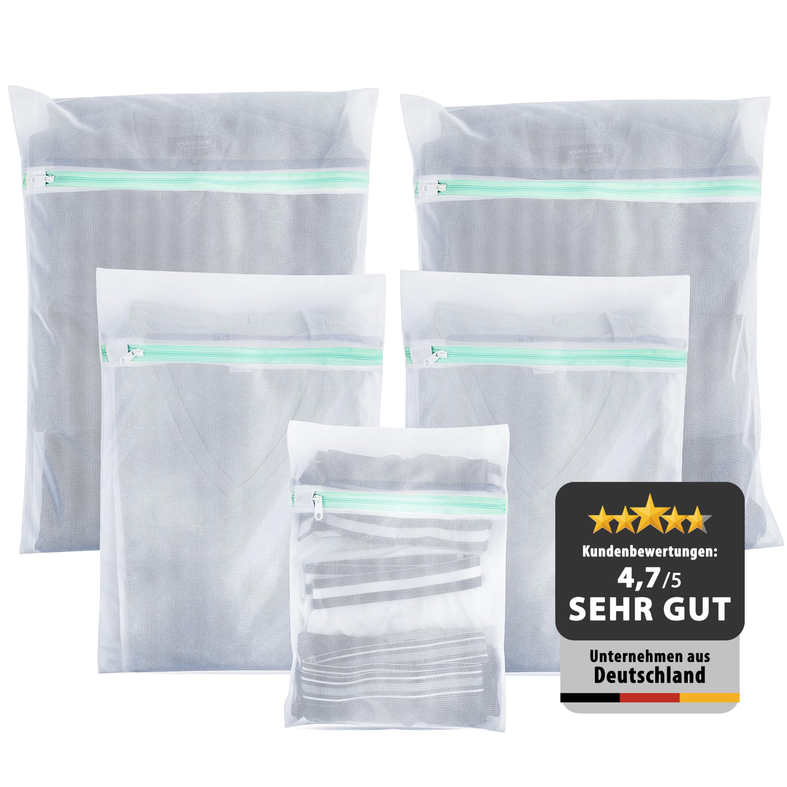 Lavandola® Wäschenetz Set - Kochfest und für Trockner geeignet - Wäschebeutel für Socken, Feinwäsche, Unterwäsche, UVM. - Wäschesäcke für Waschmaschine - Wäschesack Waschmaschine