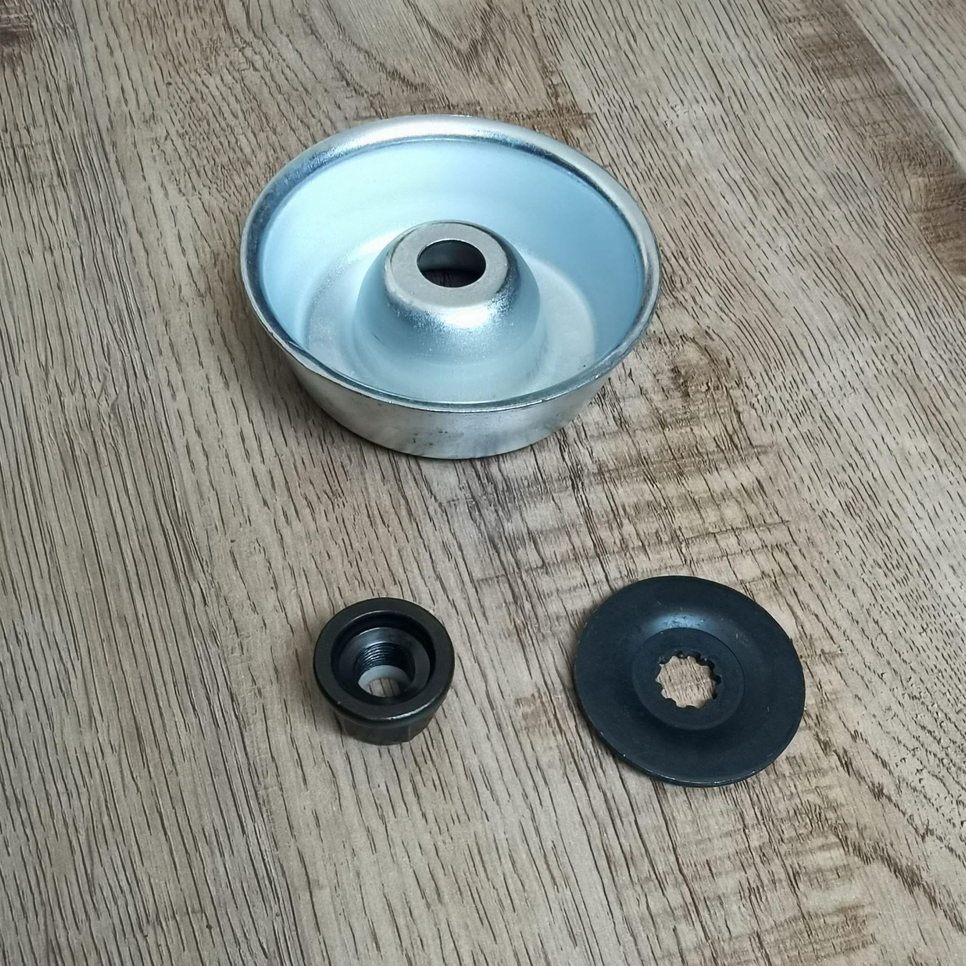 Kit de fijación Hoja Metal, Adaptador, arandela Empuje Placa Jinete para Stihl para repuestos desbrozadora FS120 FS200 FS250