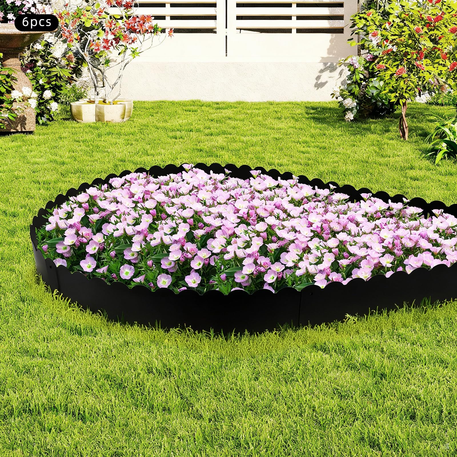 Bordure de jardin flexible en métal résistant aux intempéries 18 cm de