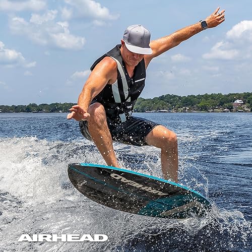 Miniatura 33 de Airhead Wakesurf Boards, EVA Traction Pads, Adjustable Foot Straps, Great for All Skill Levels, Multiple Sizes/Styles