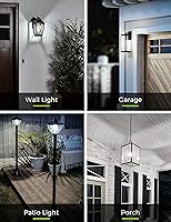 Vista 5 de L LOHAS LED Bombillas de luz del atardecer al amanecer, bombilla E26 de encendido/apagado automático, bombillas para exteriores, bombillas de luz