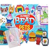 Ultimate Bead Pets by Horizon Group USA, Bead Pets Crafts for Kids, Includes Over 1400 Beads, Cording, Keychains & Carabiner Clips, Design Templates, Storage Cases & More