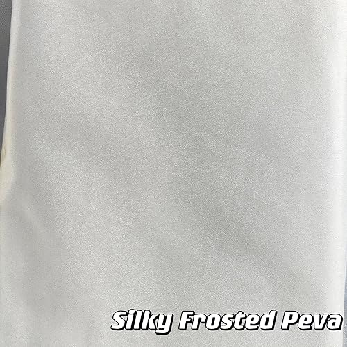 Miniatura 7 de Cortina de ducha sedosa esmerilada para cortina de ventana de baño, 40 x 36 pulgadas, de plástico impermeable, de vinilo PEVA, cortinas cortas para